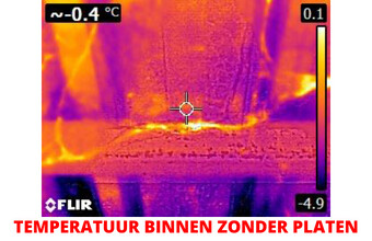 1152 temperatuur binnen zonder omgekeerd daksysteem